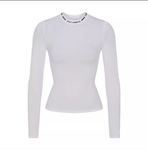 Skims X Dolce & Gabbana White Long Sleeve Top